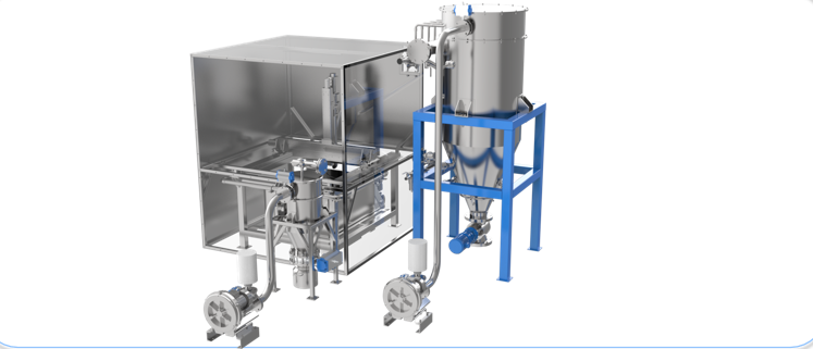  Wet material negative pressure conveying system
